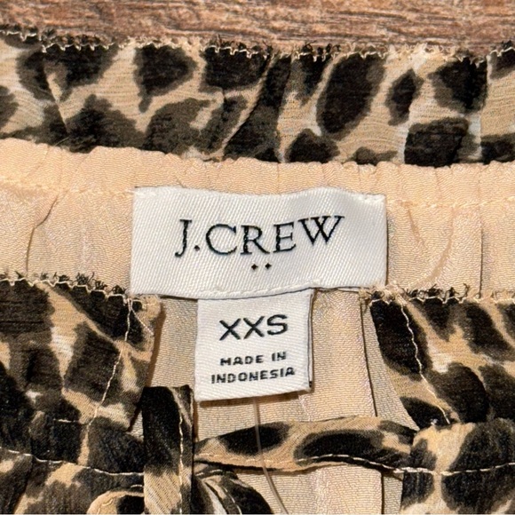 NWT J. Crew Leopard Print Tie-Neck Ruffle Tank Top - Picture 8 of 13